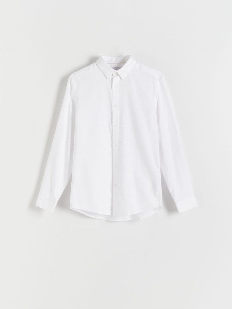 Reserved Regular fit shirt Białe | OCQJKSM-28