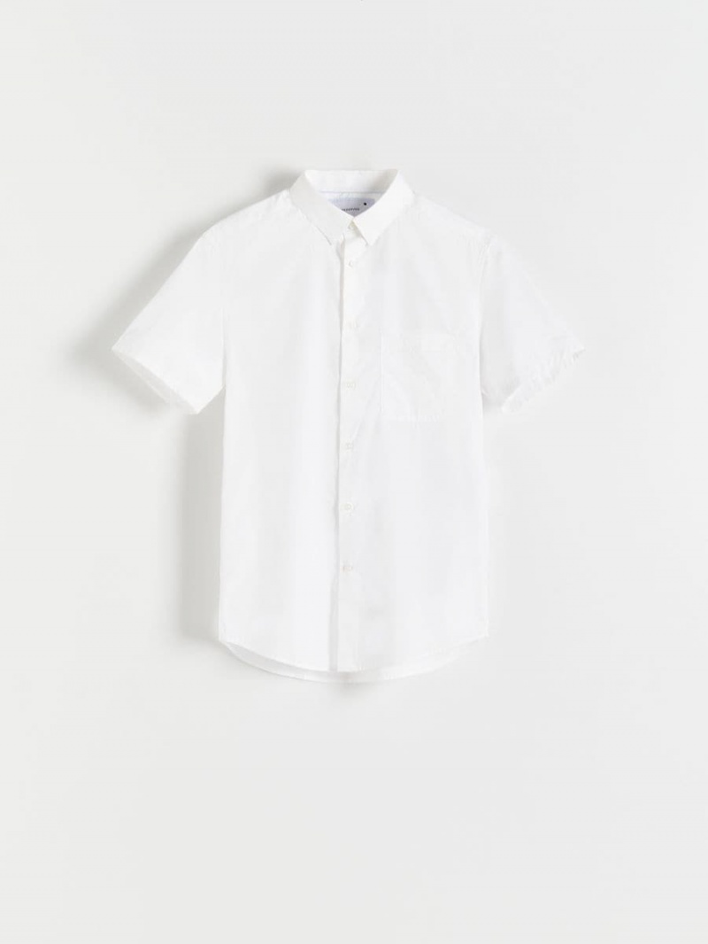 Reserved Regular fit shirt Białe | RAVSTFN-17