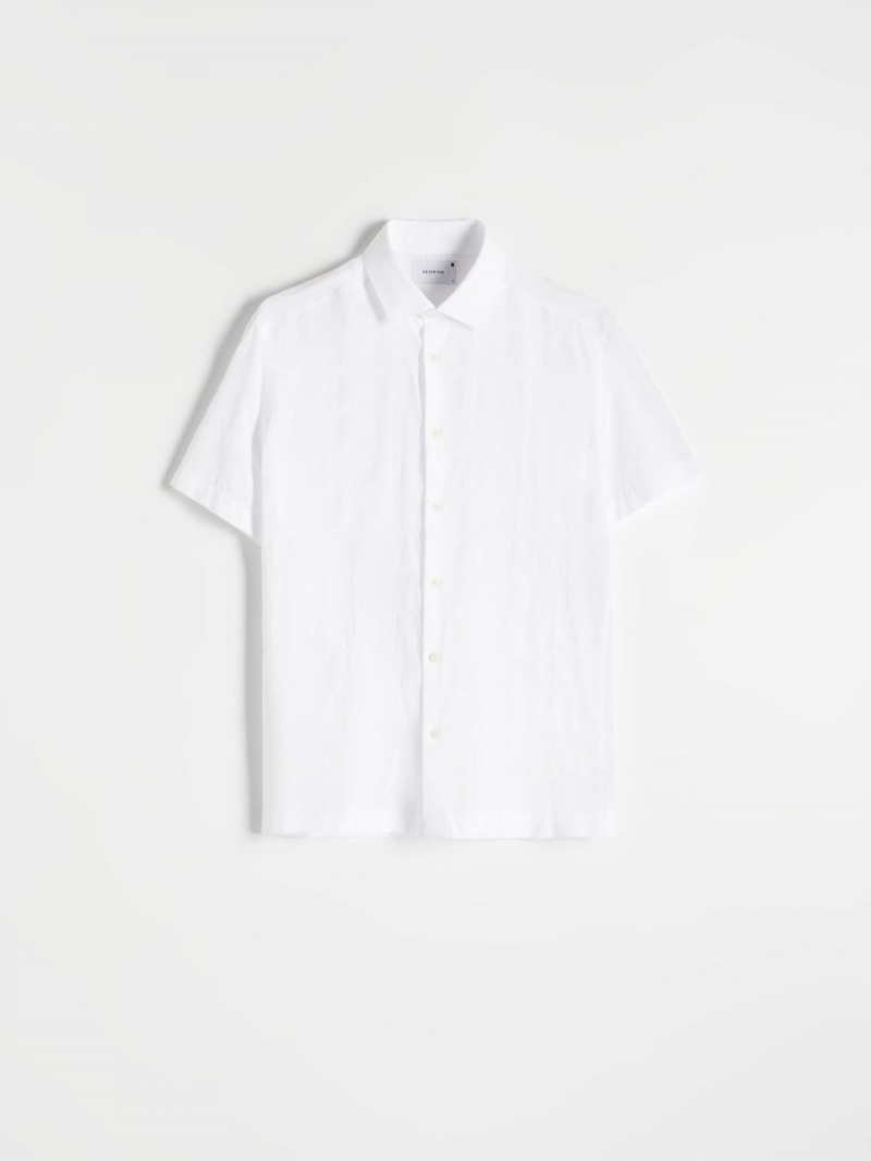 Reserved Regular fit shirt Białe | TWOBAJH-23