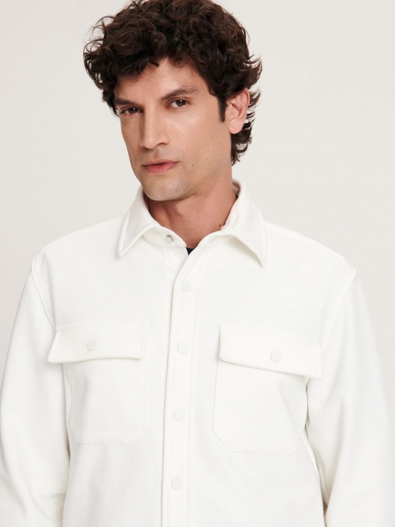 Reserved Regular fit shirt Ivory | HLQXEIG-61