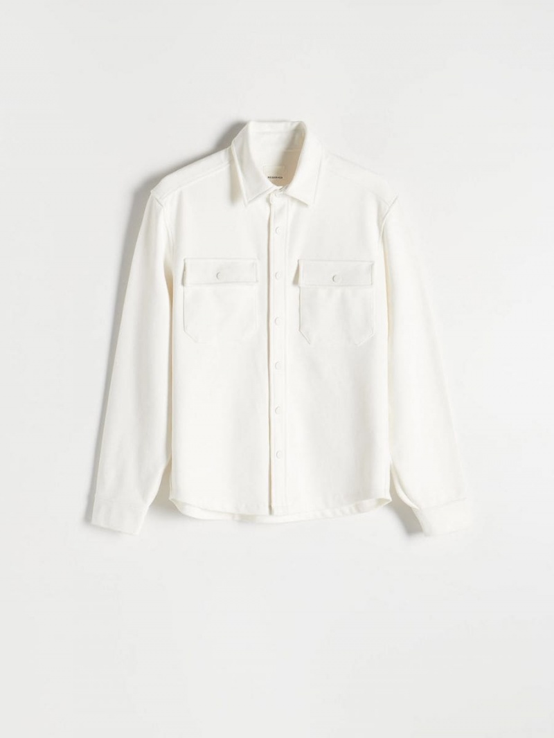 Reserved Regular fit shirt Ivory | HLQXEIG-61