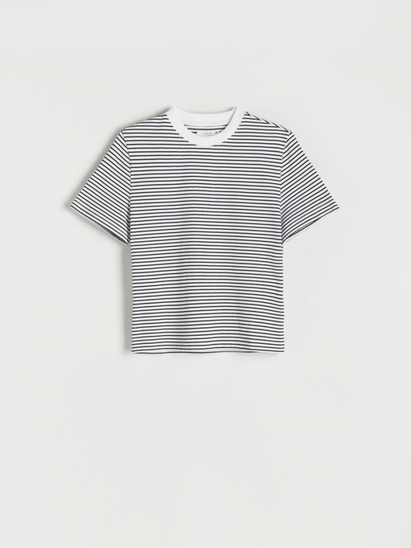 Reserved Regular fit stripe T-shirt Kolorowe | EUYVHOC-18