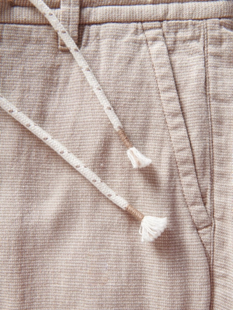 Reserved Regular linen blend shorts Beżowe | EDYKARC-53