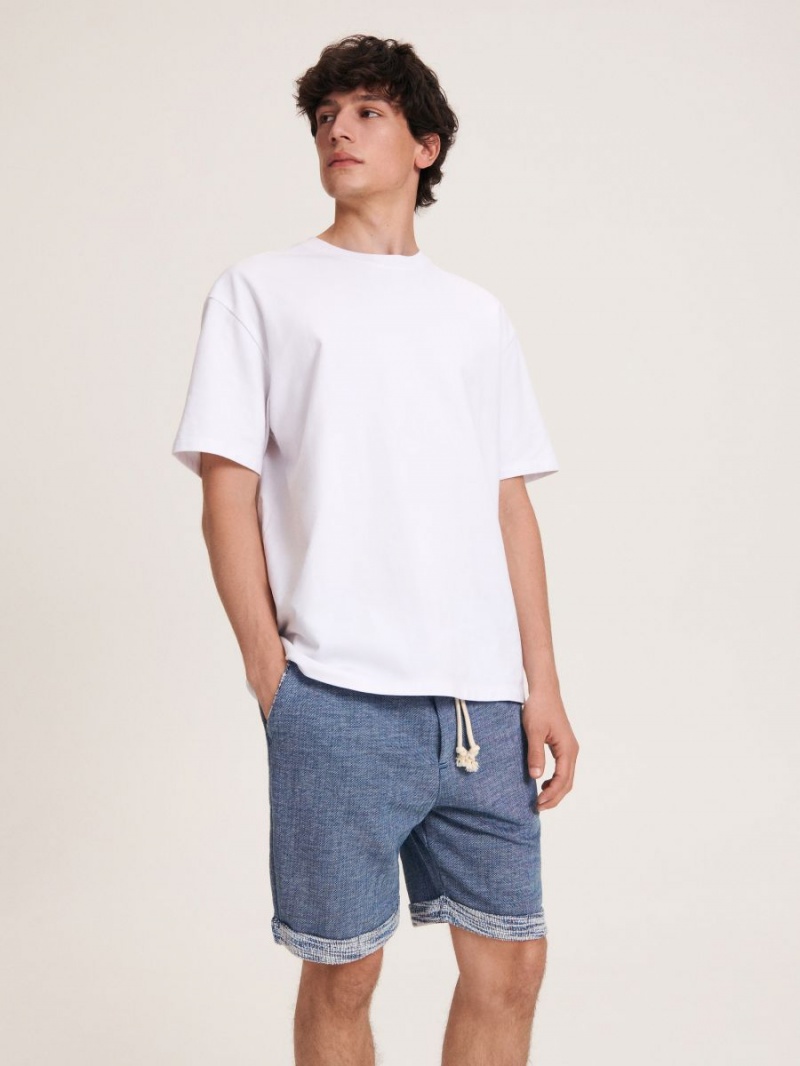 Reserved Regular shorts Granatowe | ZVQJCLB-13