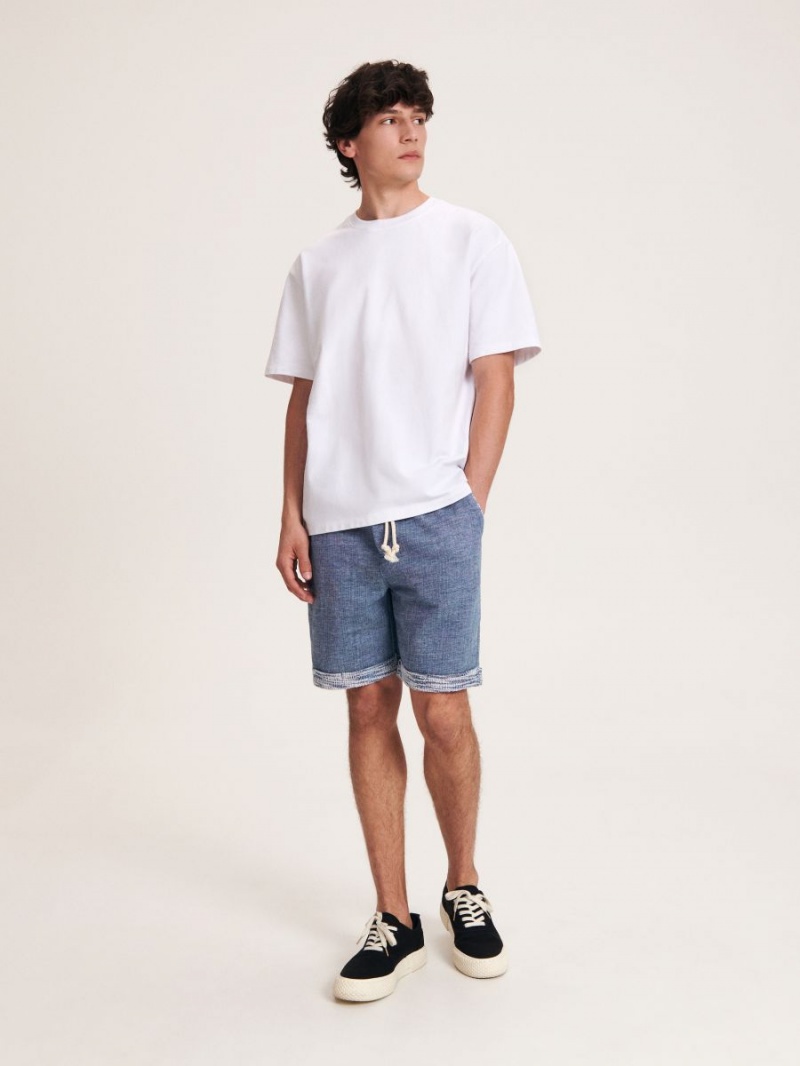 Reserved Regular shorts Granatowe | ZVQJCLB-13