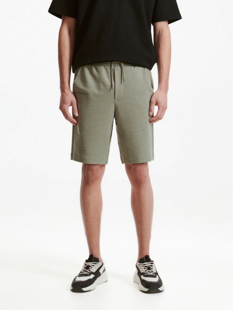 Reserved Regular shorts Khaki | HBZFYDU-93