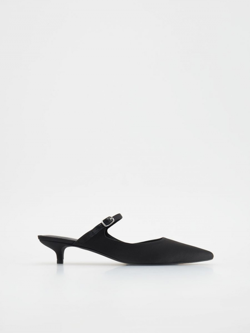 Reserved Satin pumps Czarne | TXLHWBU-34