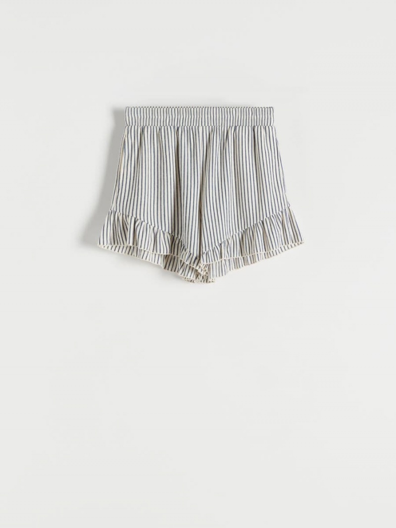 Reserved Shorts with ruffle trim Kolorowe | GEDSKFJ-23