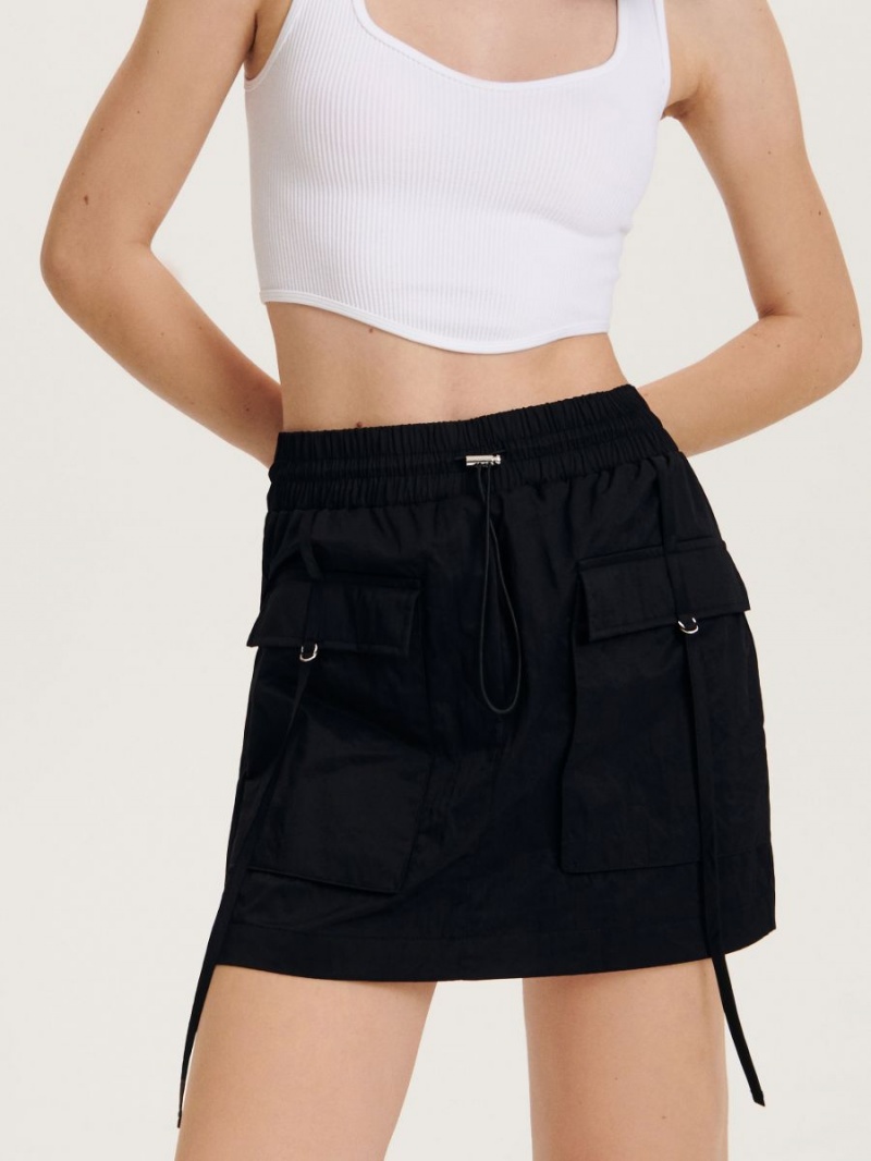 Reserved Skirt with pockets Czarne | NMXPLIW-05