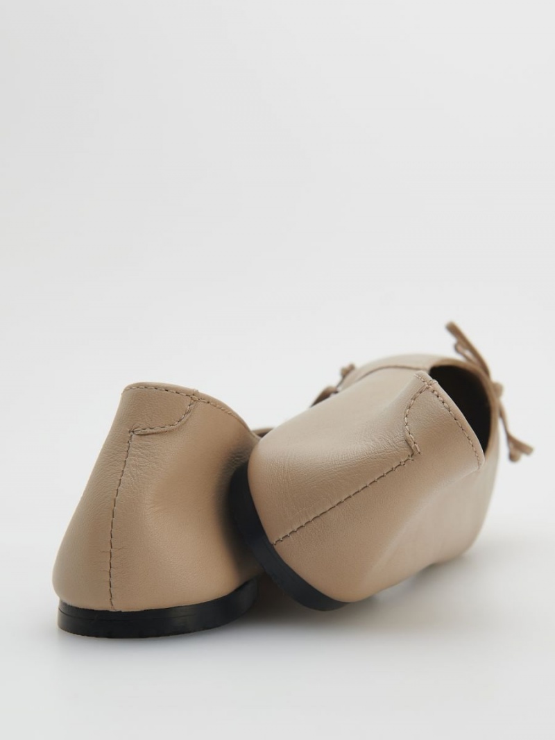 Reserved Skórzane ballerinas Ivory | DSKFOLU-35