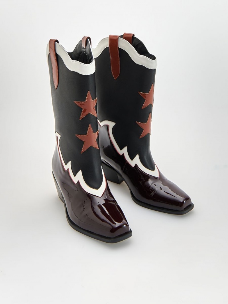 Reserved Skórzane cowboy boots Kolorowe | VAXFQGI-57