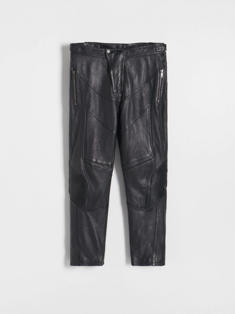 Reserved Skórzane trousers Czarne | SVWCXMH-95