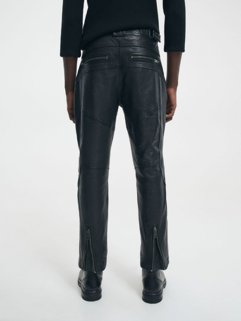 Reserved Skórzane trousers Czarne | SVWCXMH-95