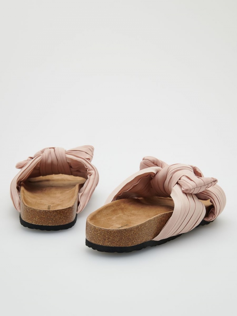 Reserved Sliders with bow detail Fioletowe | WXBVHMC-96