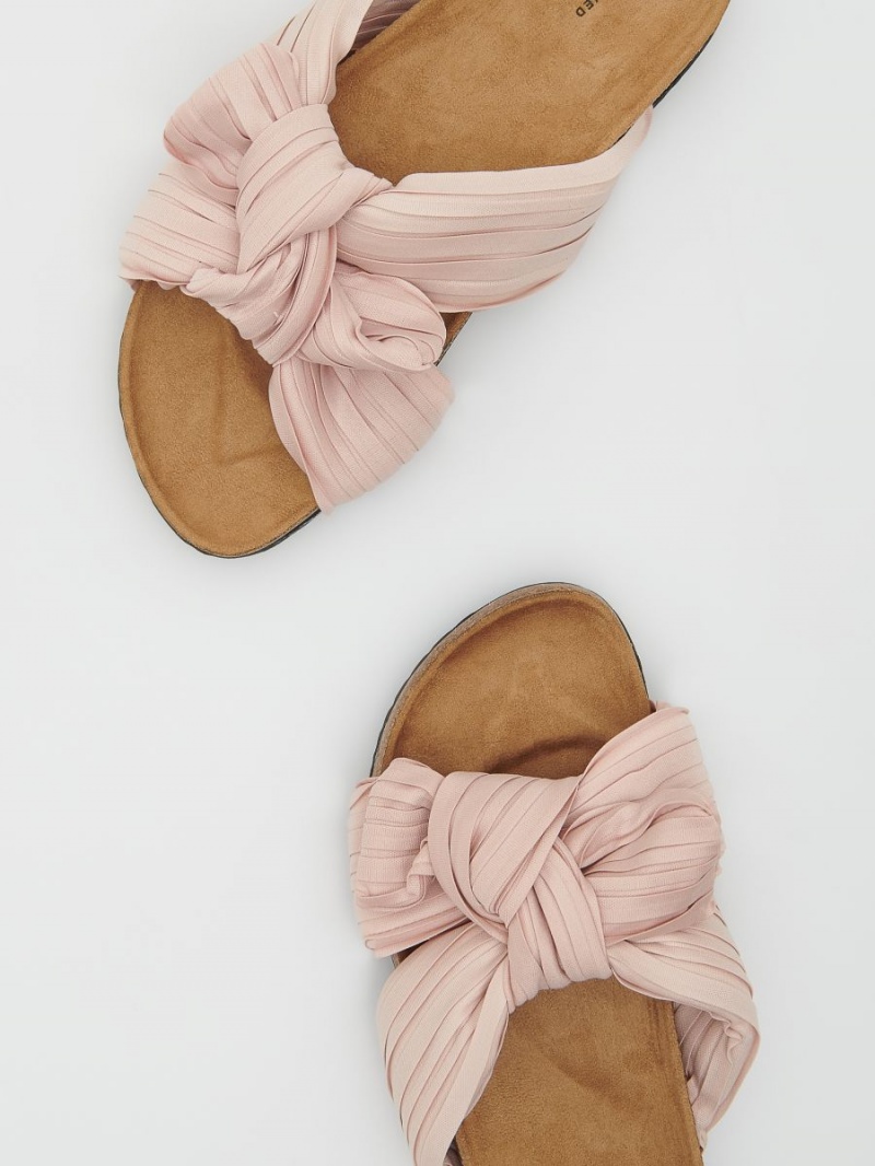 Reserved Sliders with bow detail Fioletowe | WXBVHMC-96