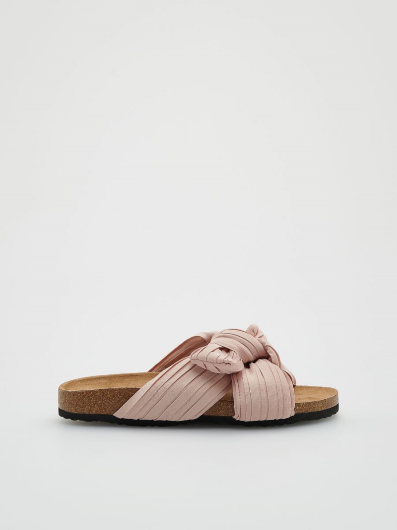 Reserved Sliders with bow detail Fioletowe | WXBVHMC-96