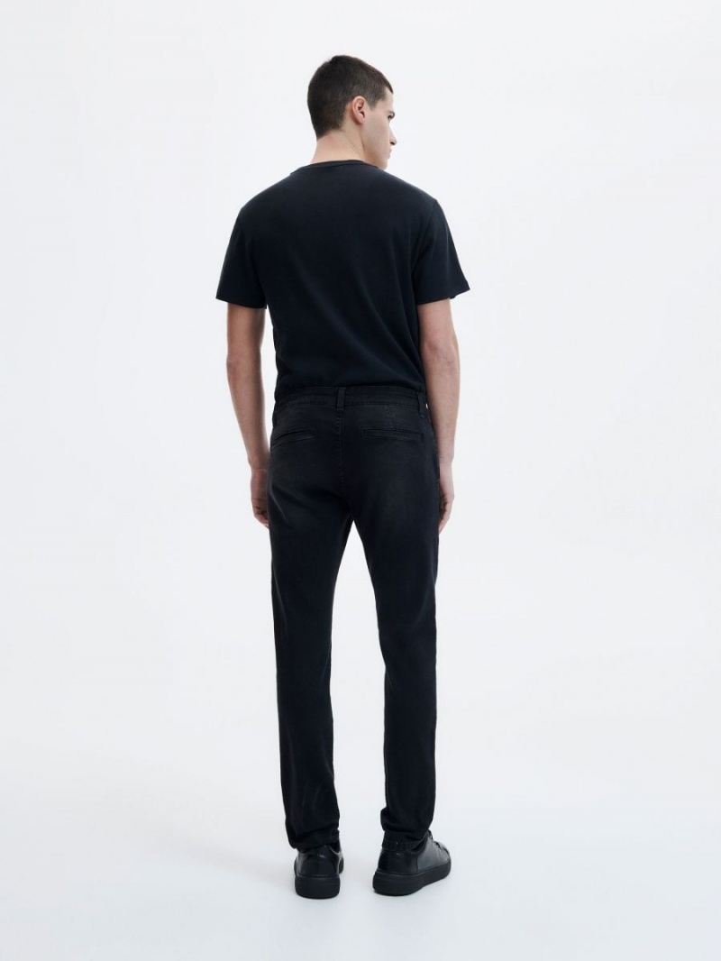 Reserved Slim chino jeans Czarne | NOWDUPT-27