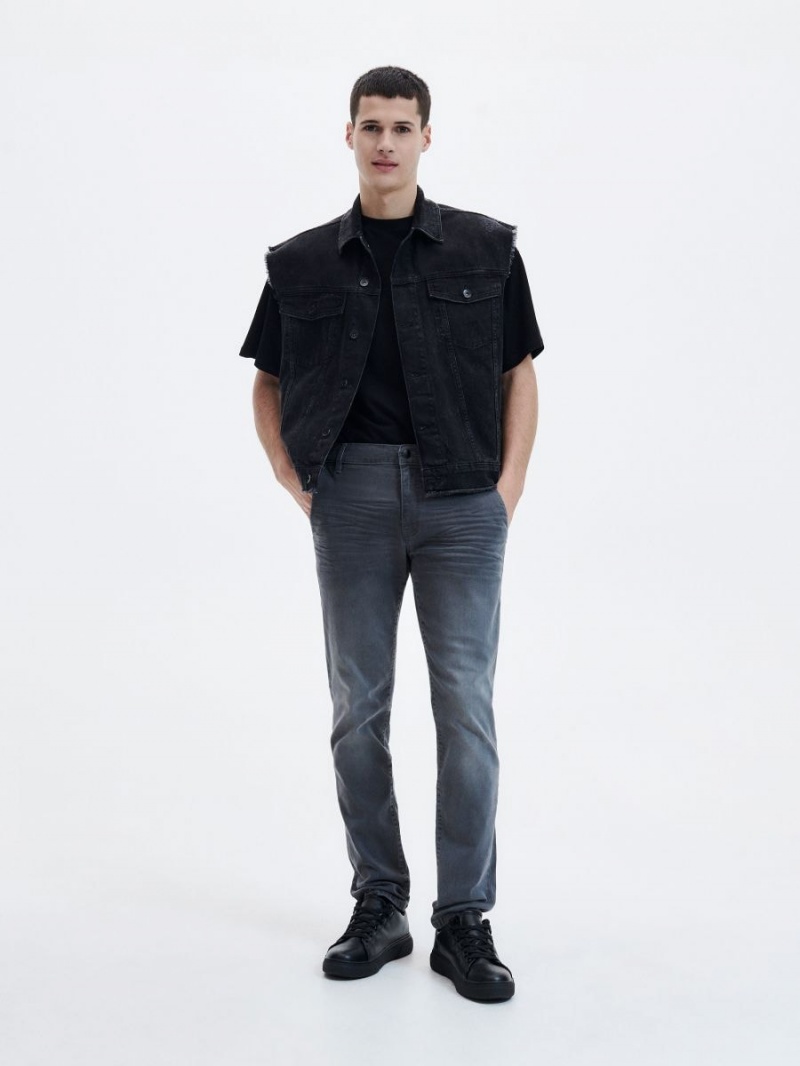 Reserved Slim chino jeans Szare | FPOAZDS-80