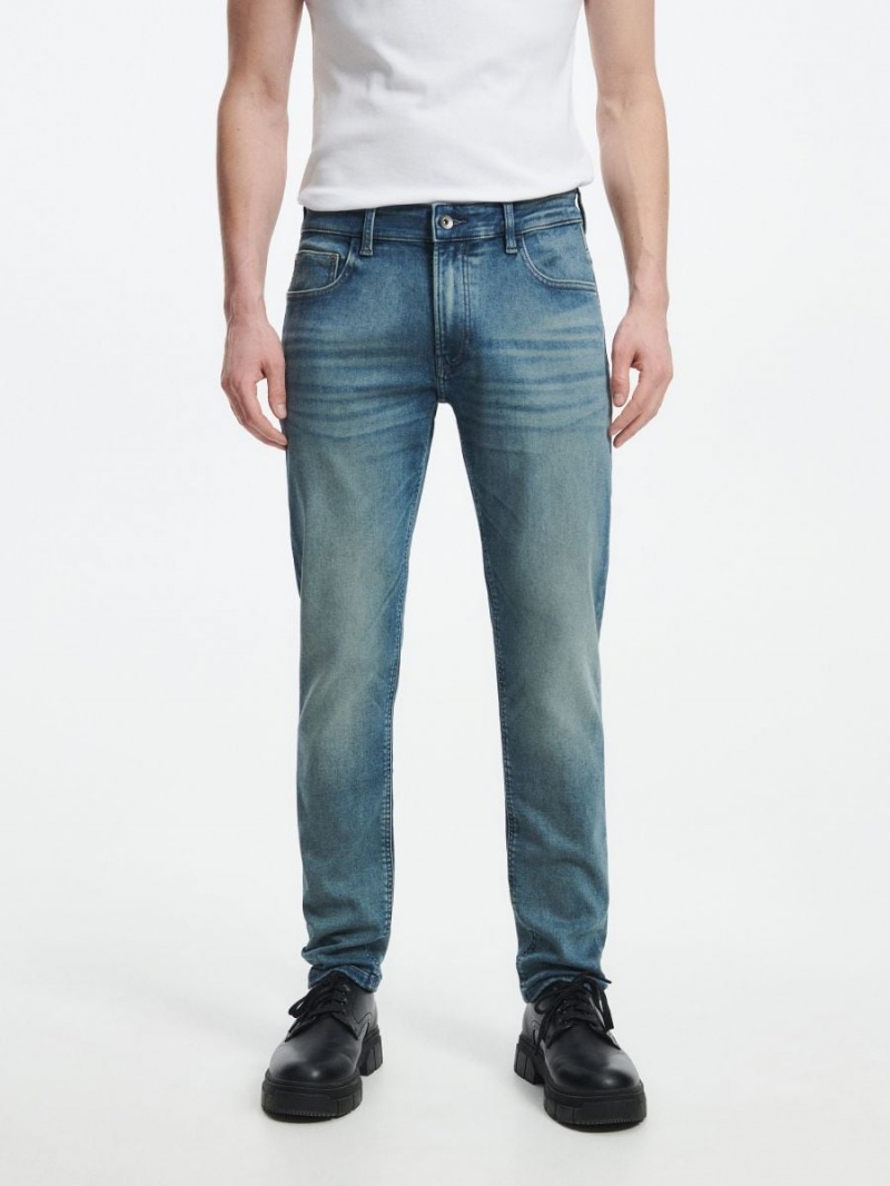 Reserved Slim fit jeans Niebieskie | HDQMRSF-39