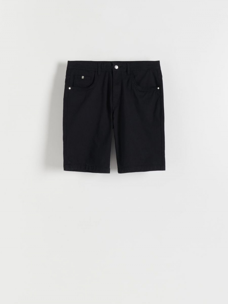 Reserved Slim fit shorts Czarne | SRXJWVG-28