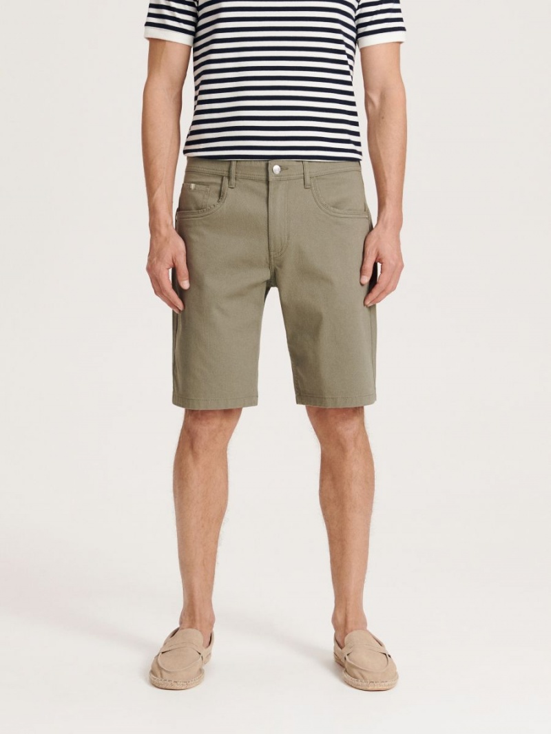 Reserved Slim fit shorts Khaki | EFYODBQ-30