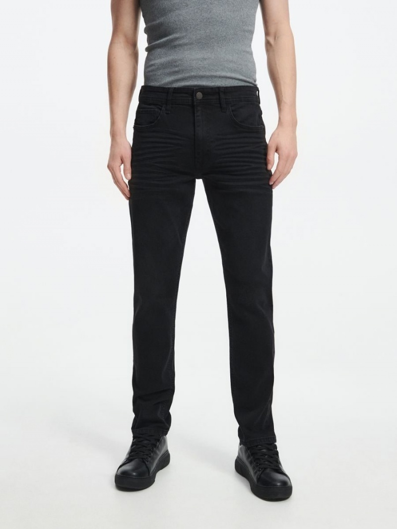 Reserved Slim jeans with wash effect Szare | EYWFTCZ-23