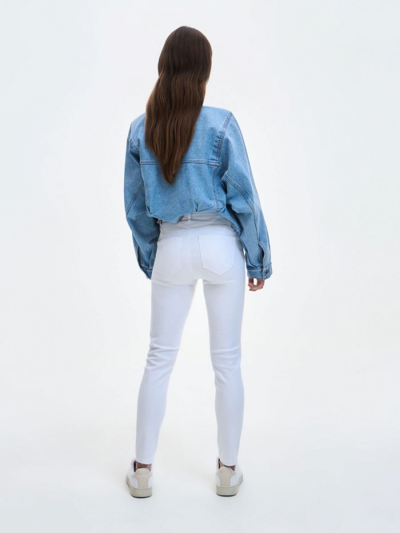 Reserved Slim push up jeans Białe | GCFVXBR-69