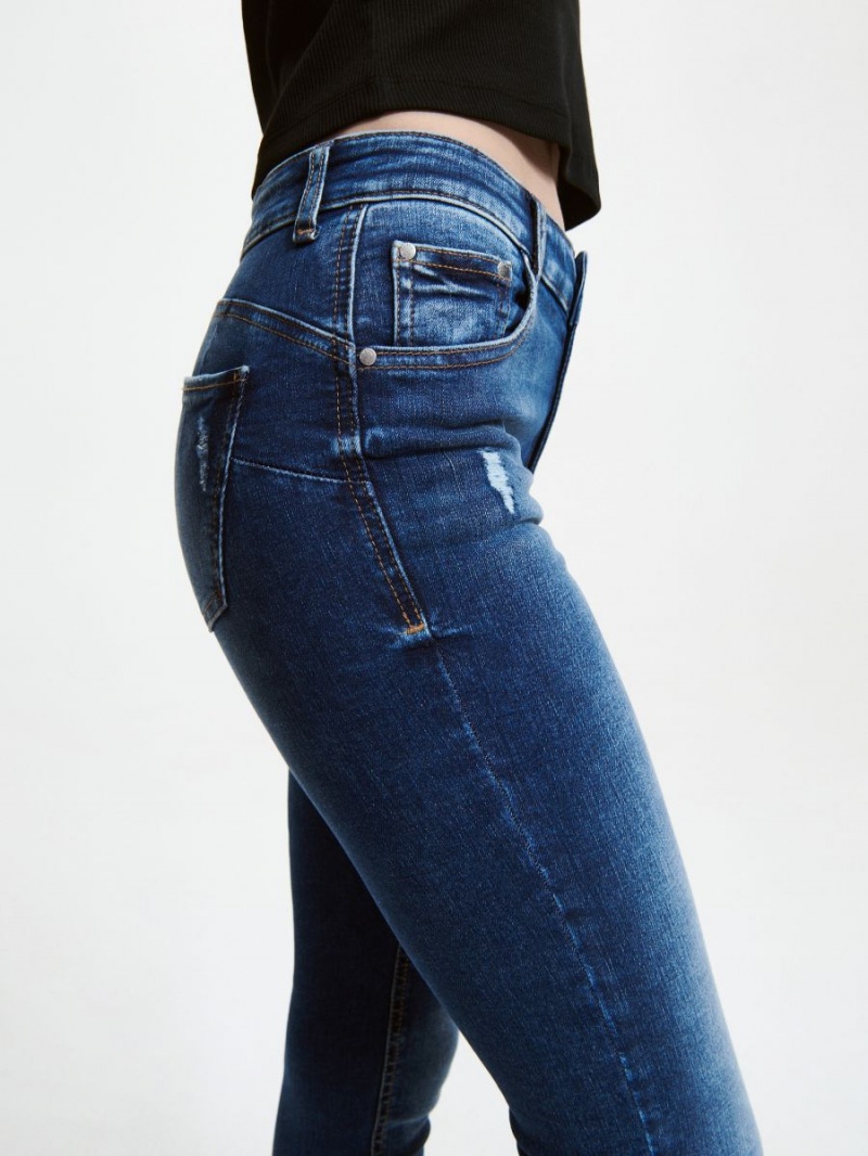 Reserved Slim push up jeans Granatowe | TAJVHDG-97