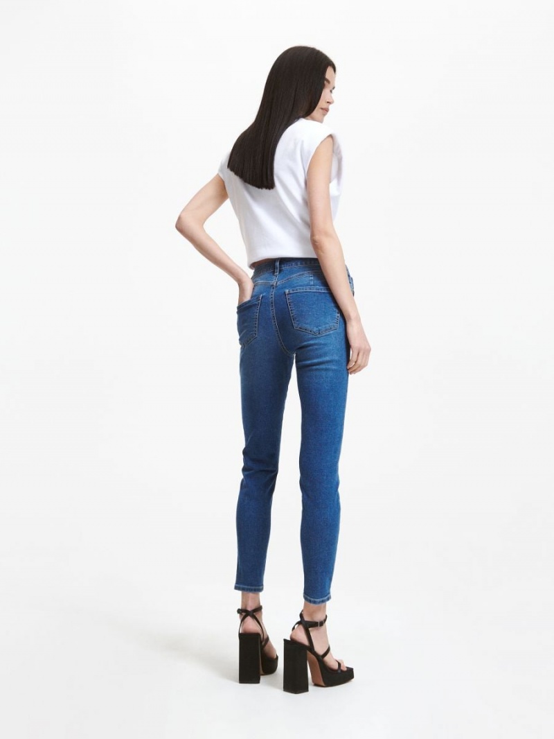 Reserved Slim push up jeans Niebieskie | IVQPEBH-89