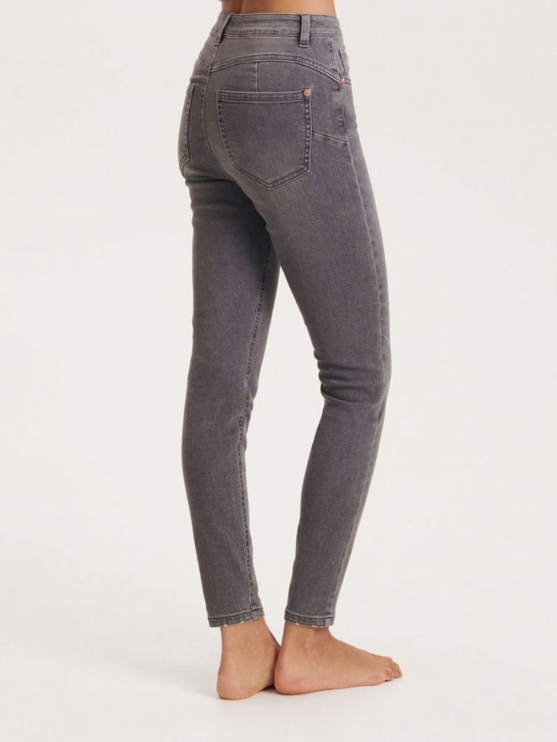 Reserved Slim push up jeans Szare | ZGCPALN-91