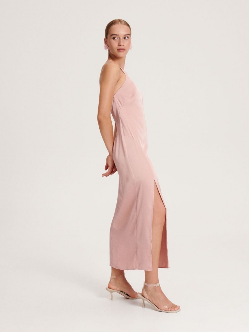 Reserved Slit dress Różowe | MLKVDFP-21