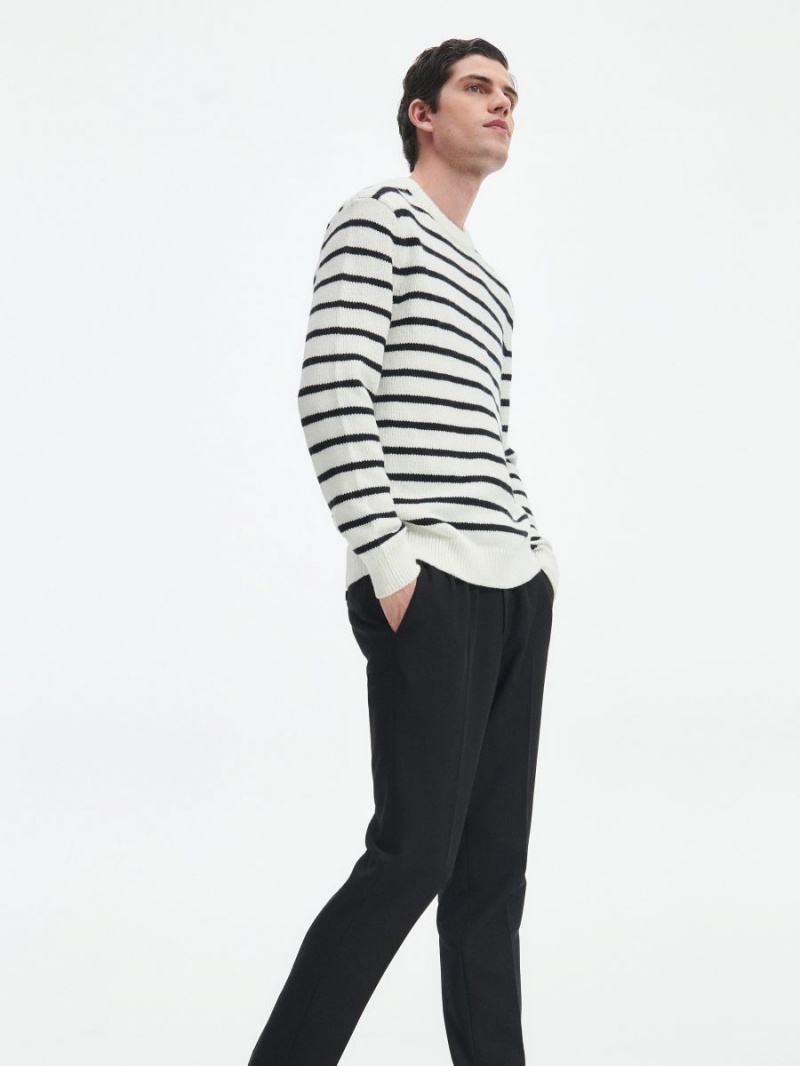 Reserved Stripe jumper Białe | IQSPCUD-21