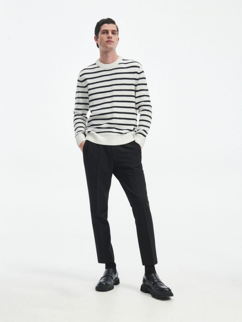 Reserved Stripe jumper Białe | IQSPCUD-21