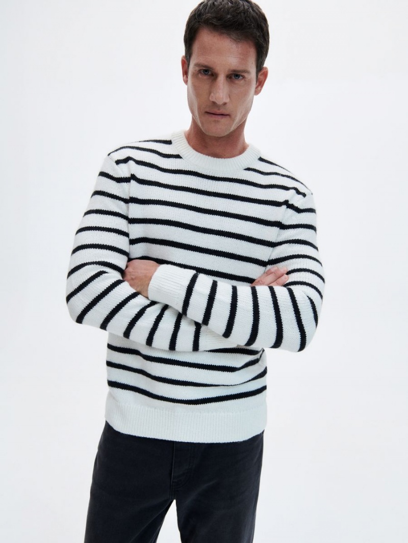 Reserved Stripe jumper Białe | MKYZUVI-32