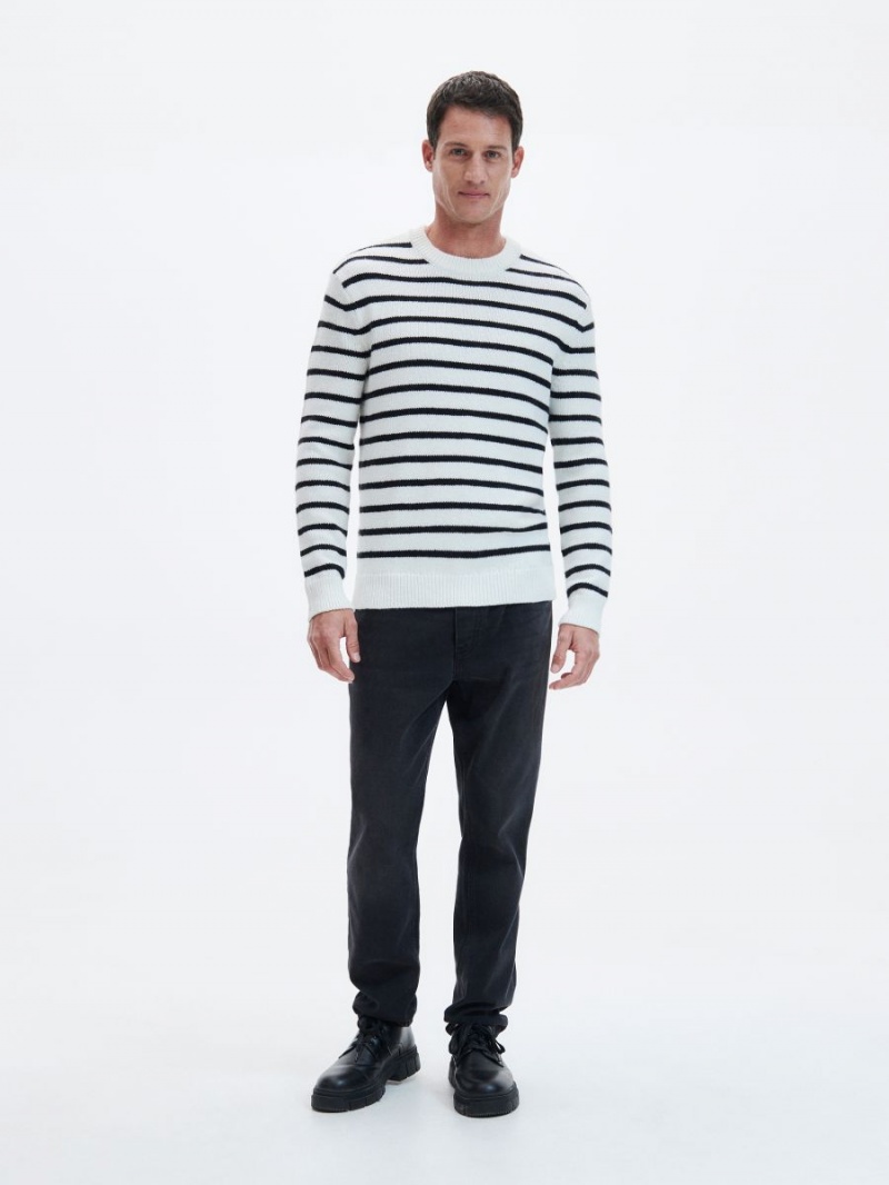 Reserved Stripe jumper Białe | MKYZUVI-32