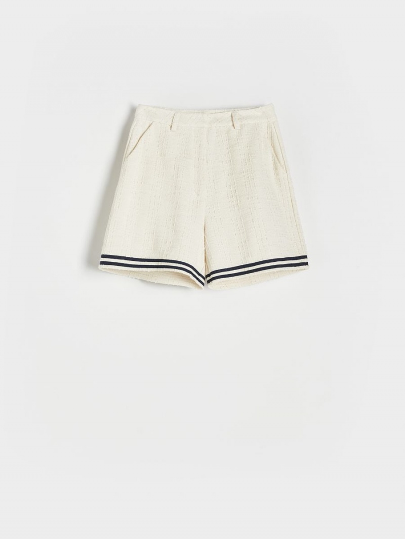 Reserved Structural jersey shorts Ivory | AMKZLTI-48