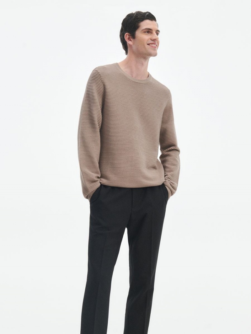 Reserved Structural knit jumper Brązowe | VPNSOUE-05