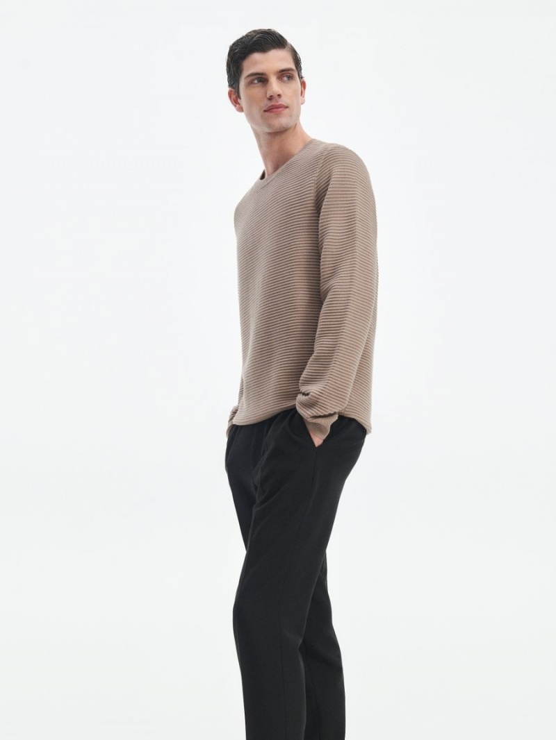 Reserved Structural knit jumper Brązowe | VPNSOUE-05