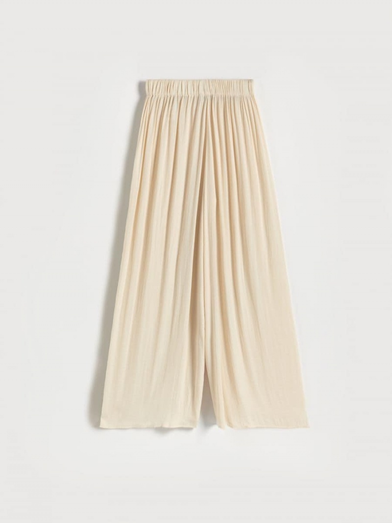 Reserved Szerokie leg trousers Ivory | AMBHJLZ-90