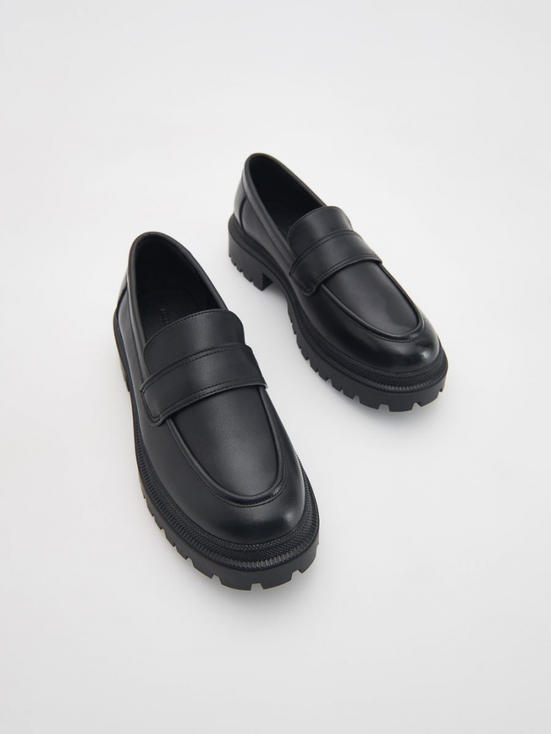 Reserved Thick sole loafers Czarne | FEUNQSI-91