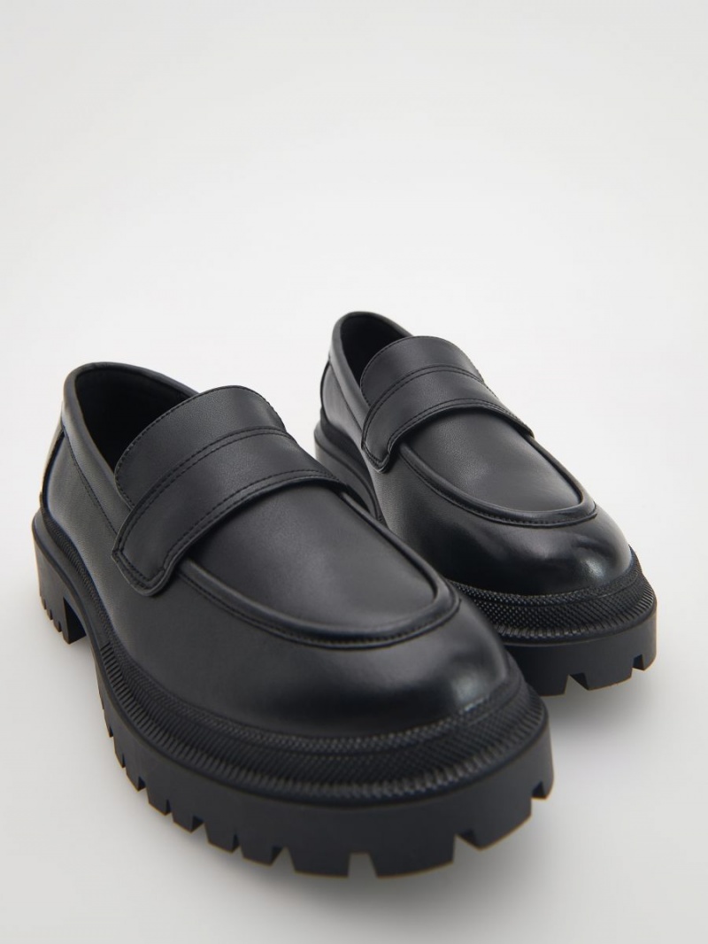 Reserved Thick sole loafers Czarne | FEUNQSI-91