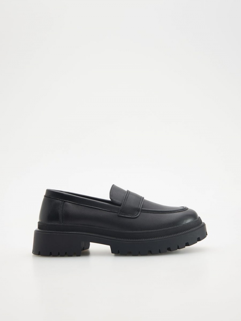 Reserved Thick sole loafers Czarne | FEUNQSI-91