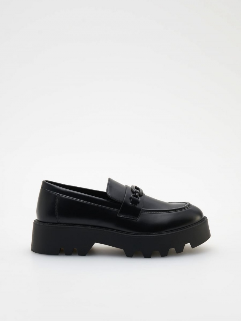 Reserved Thick sole loafers Czarne | FPOXNMG-69