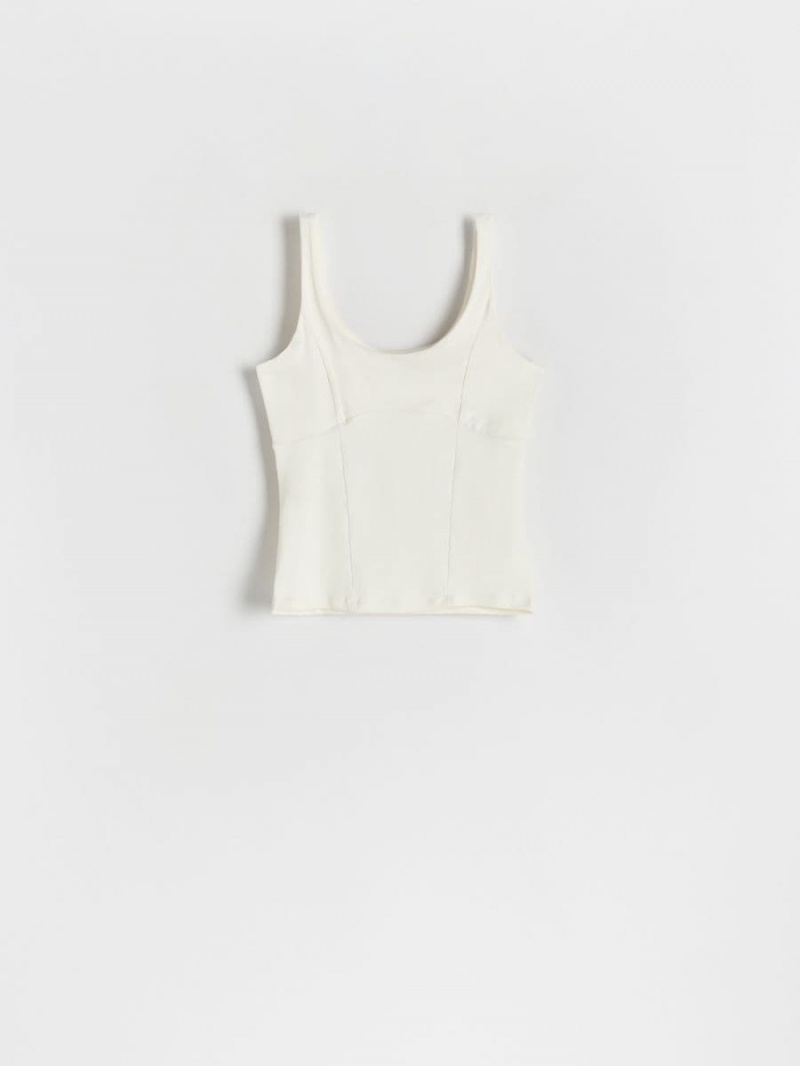 Reserved Top with stitching Ivory | BDPFJZO-87