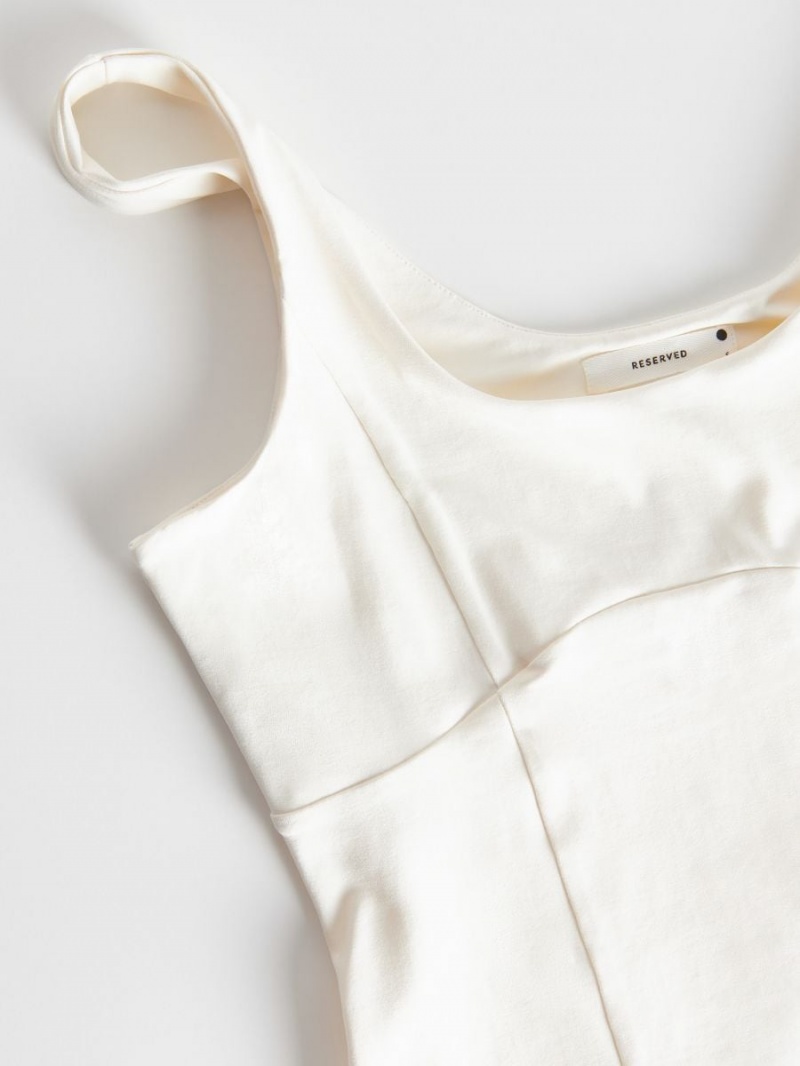 Reserved Top with stitching Ivory | BDPFJZO-87