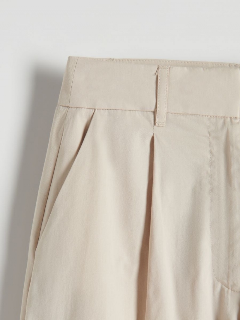 Reserved Trousers with cargo pockets Beżowe | QPUHLMI-38