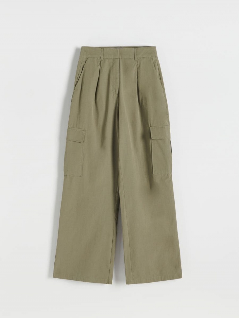 Reserved Trousers with cargo pockets Khaki | NSTHDQI-69