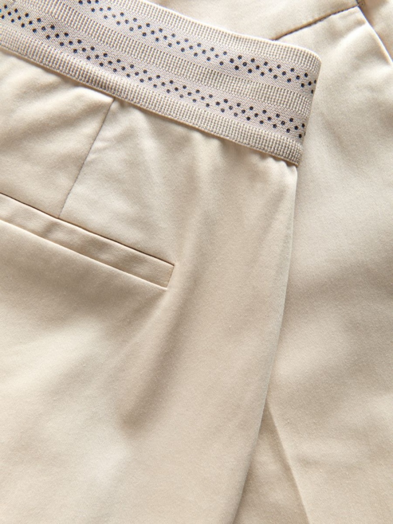 Reserved Trousers with pressed crease Beżowe | UYDKZGO-03