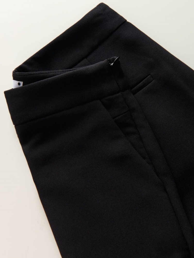 Reserved Trousers with pressed crease Czarne | NFYCVOA-90