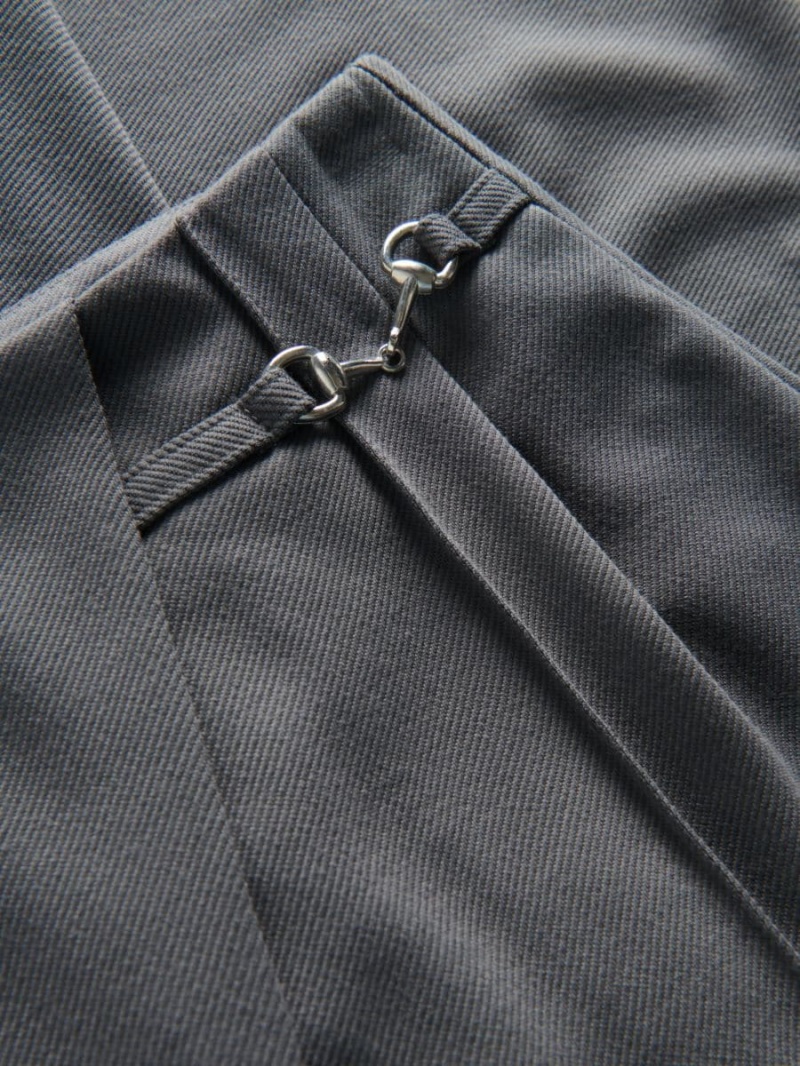 Reserved Trousers with pressed crease Głęboka Szare | MCSBUJW-69